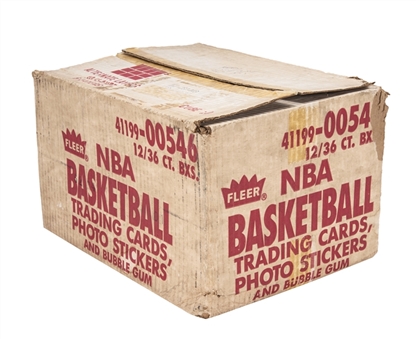 1986/87 Fleer Basketball Empty Wax Box Case – "The Midwest Storage Find"